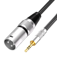 3.5mm To XLR Cable XLR To 3.5mm Aux Micphone Cable Unbalanced 1/8 Inch Mini Jack To XLR Male Cord for Phone Laptop Speaker Mixer