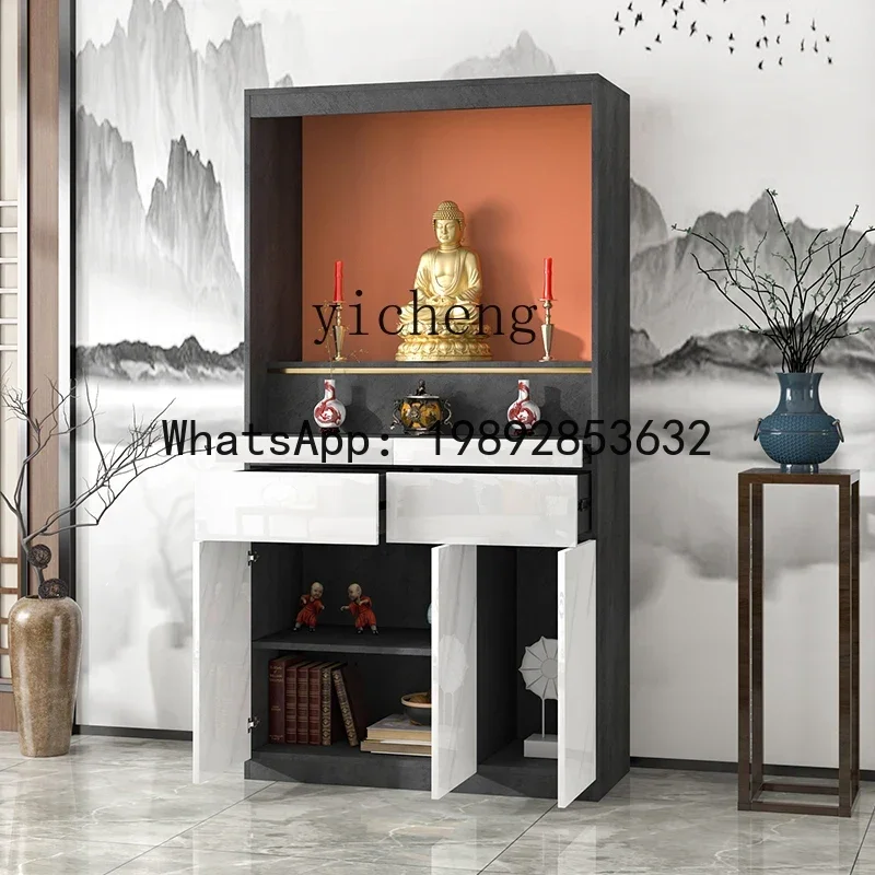 

A1 Buddhist cabinet Buddhist niche vertical cabinet Modern household Xianjia God of Wealth Buddha statue worship altar cabinet