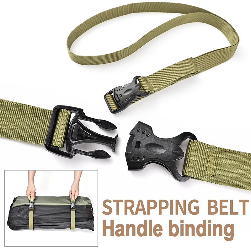 1.35m Travel Tied Belt Durable Nylon Cargo Tie Down Luggage Lash Belt Strap Camping Hiking Cargo Storage Belt Buckle