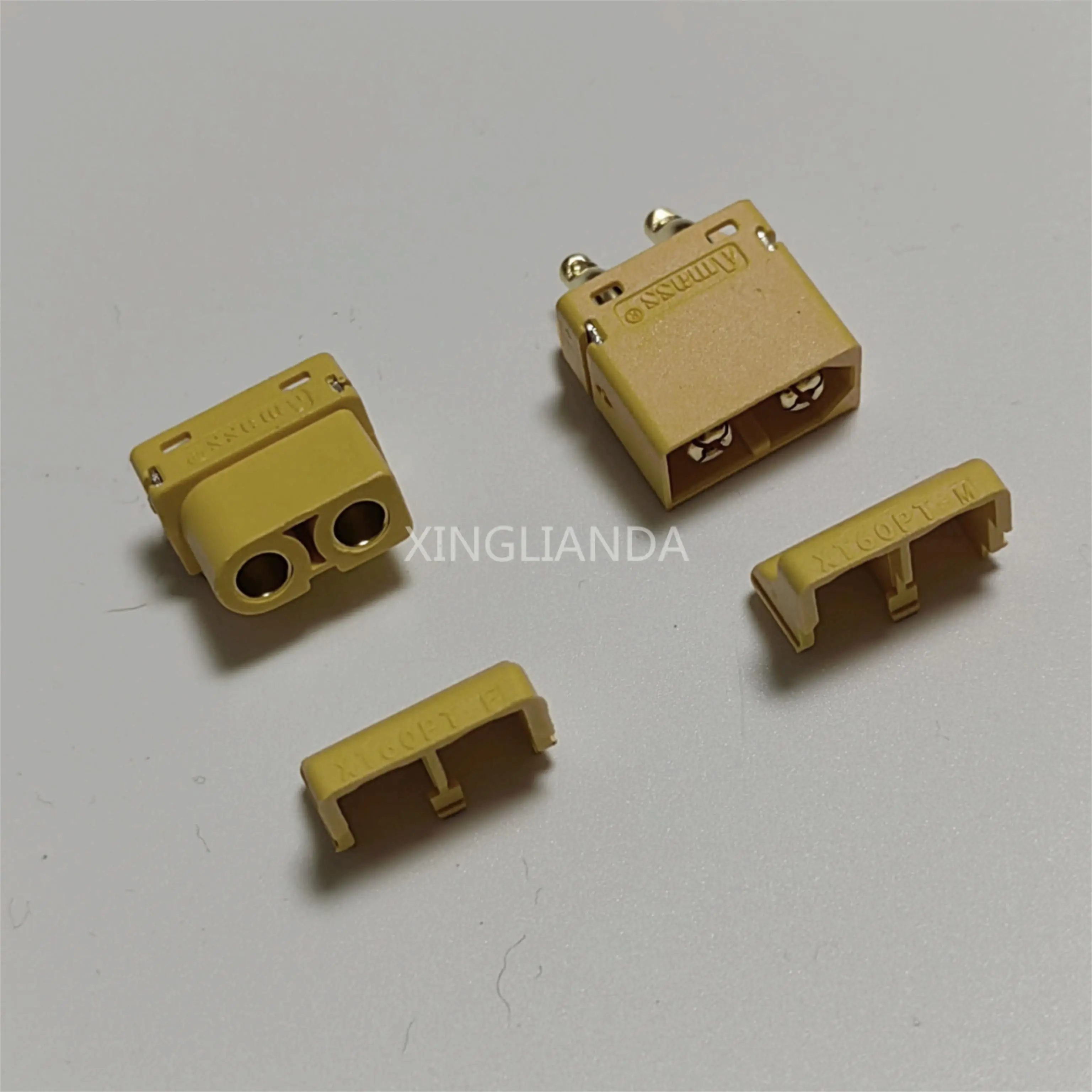 5 sets/lot Amass XT60PT DC 500V 60A 0.50mΩ Brass Gold Plated Male Female Connector