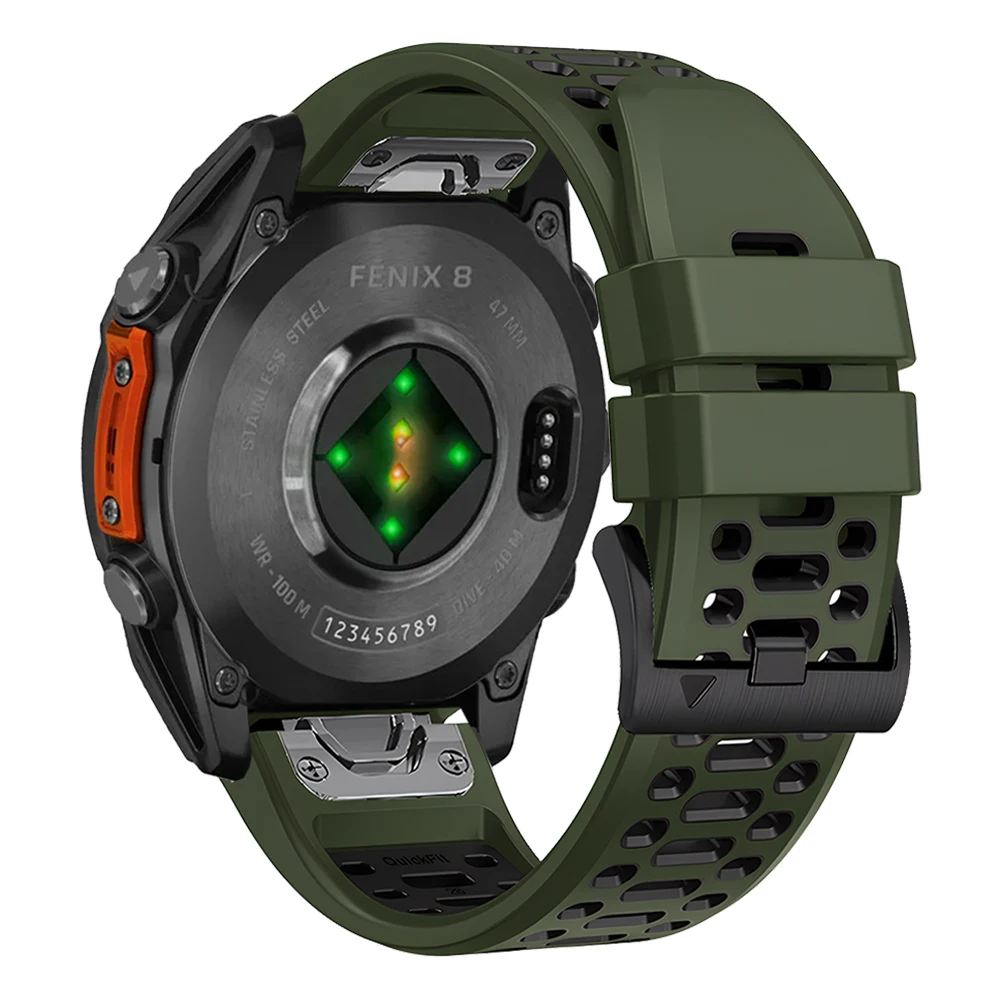 통기성 스포츠 실리콘 밴드, 시계 스트랩, Garmin Fenix E 8 47mm 51mm 7 7X 팔찌, Garmin Enduro 3 퀵핏 26mm 22mm