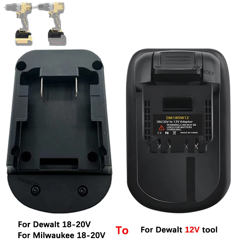 

NEW Converter Adapter for Dewalt/Milwaukee 18V 20V Li-ion Battery To for Dewalt 12V Battery Replacement Cordless Power Tool