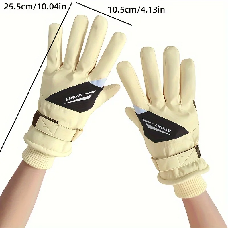 قفازات شتوية نسائية، سميكة ومبطنة بالصوف، لركوب الدراجات، مقاومة للبرد، مقاومة للماء، متوافقة مع شاشة اللمس، قفازات ركوب الدراجات للرجال للدراجات الكهربائية، دافئة #2