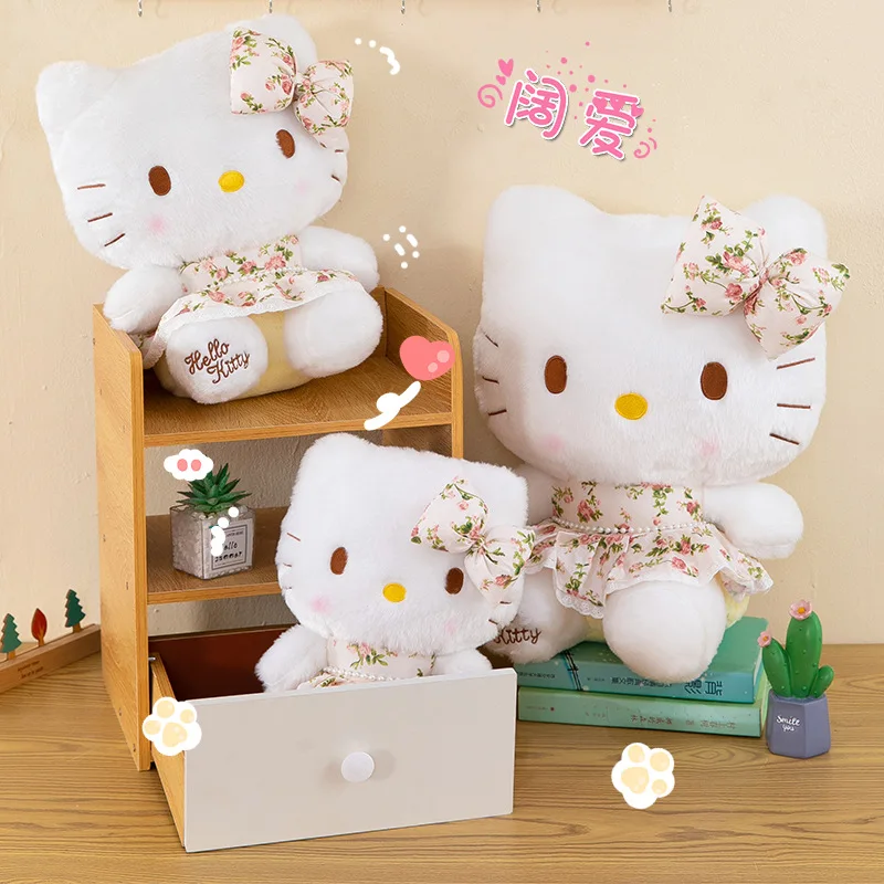 Kawaii سانريو ألعاب من نسيج مخملي لطيف HelloKitty محشوة دمية كبيرة الكرتون محبوب وسادة للأطفال هدية عيد ميلاد لعبة أطفال لينة