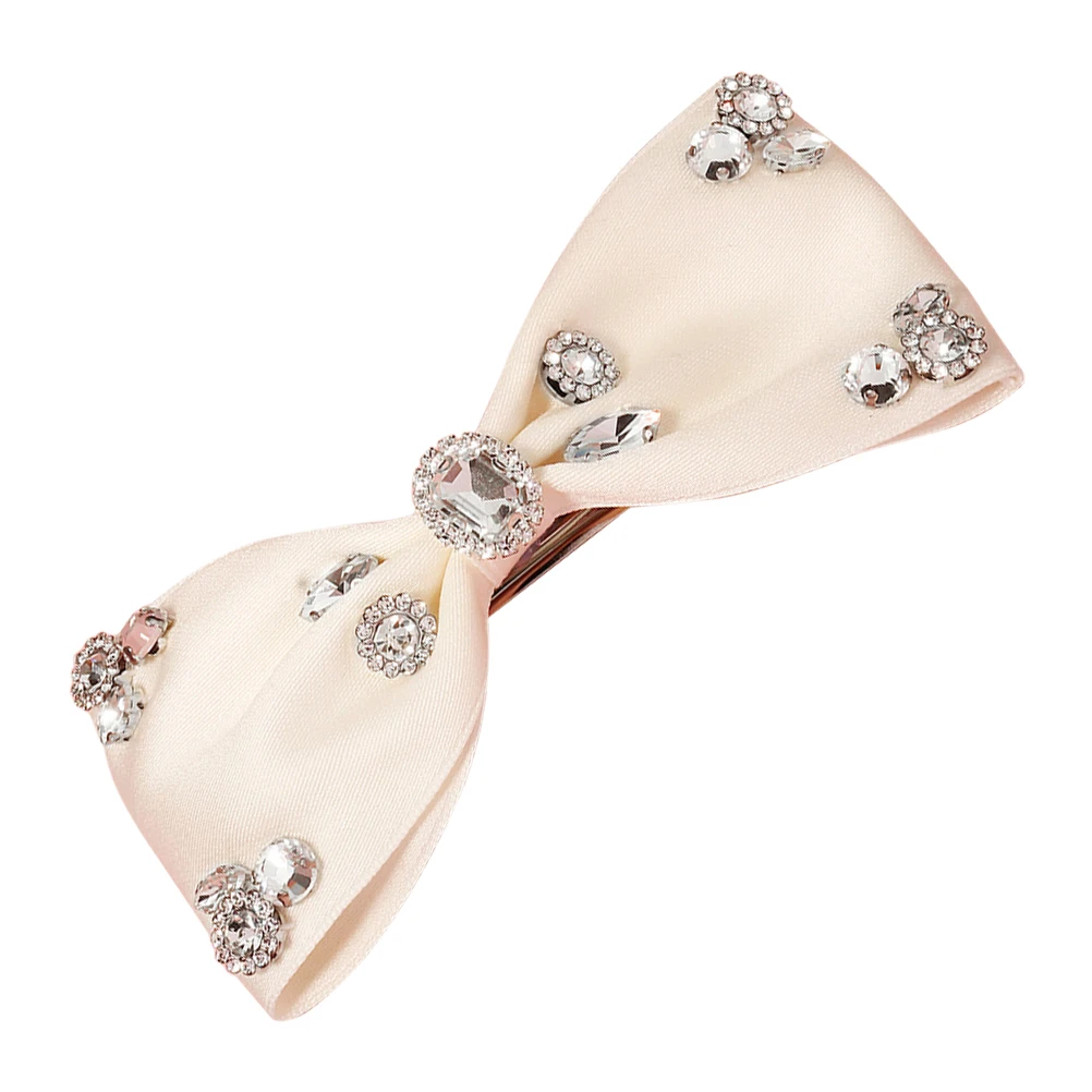 

Rhinestone Hairpins Clips Decorate Hair Bowknot Headdress Fashion Bows Fix Loose Hairstyles Perfect Accessories