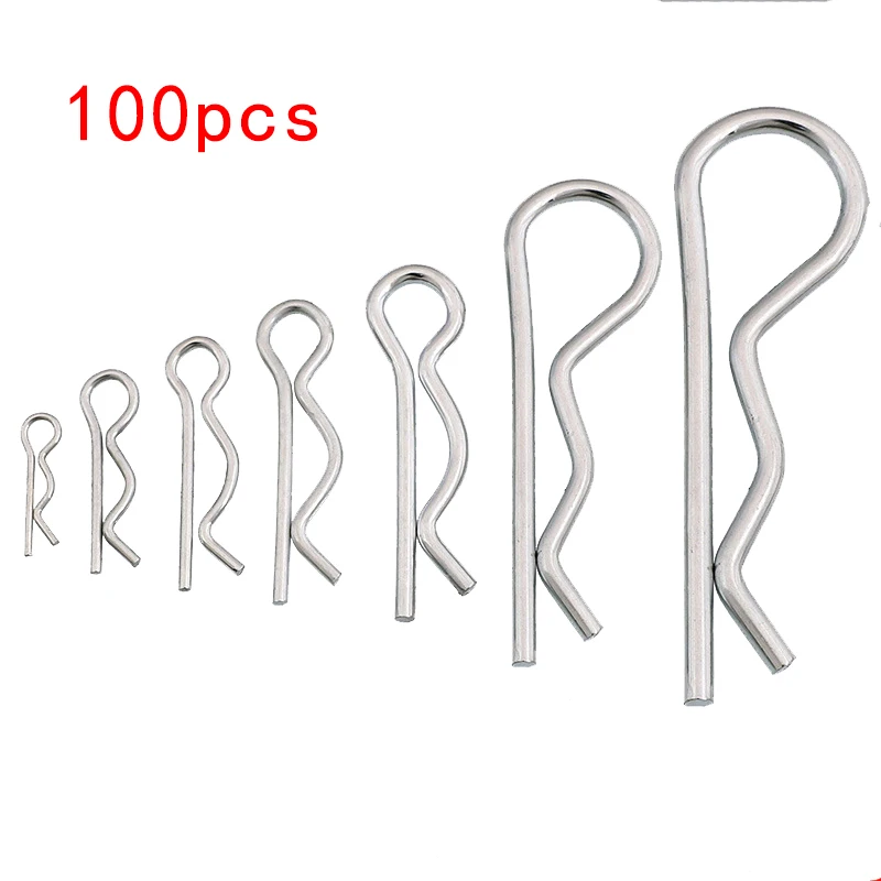 Cotter Pins Clip Splitpins Metal Wave Type R Type Insurance Safety Hardware Fastener Carbon Steel Fixed Pin Accessories