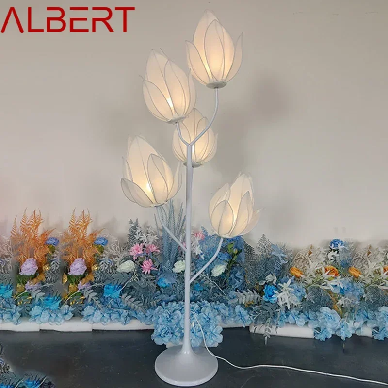 ALBERT-Lumière LED moderne en forme de fleur de Yulan, éclairage pour scène de fête, mariage, escales festives, décoration de fond