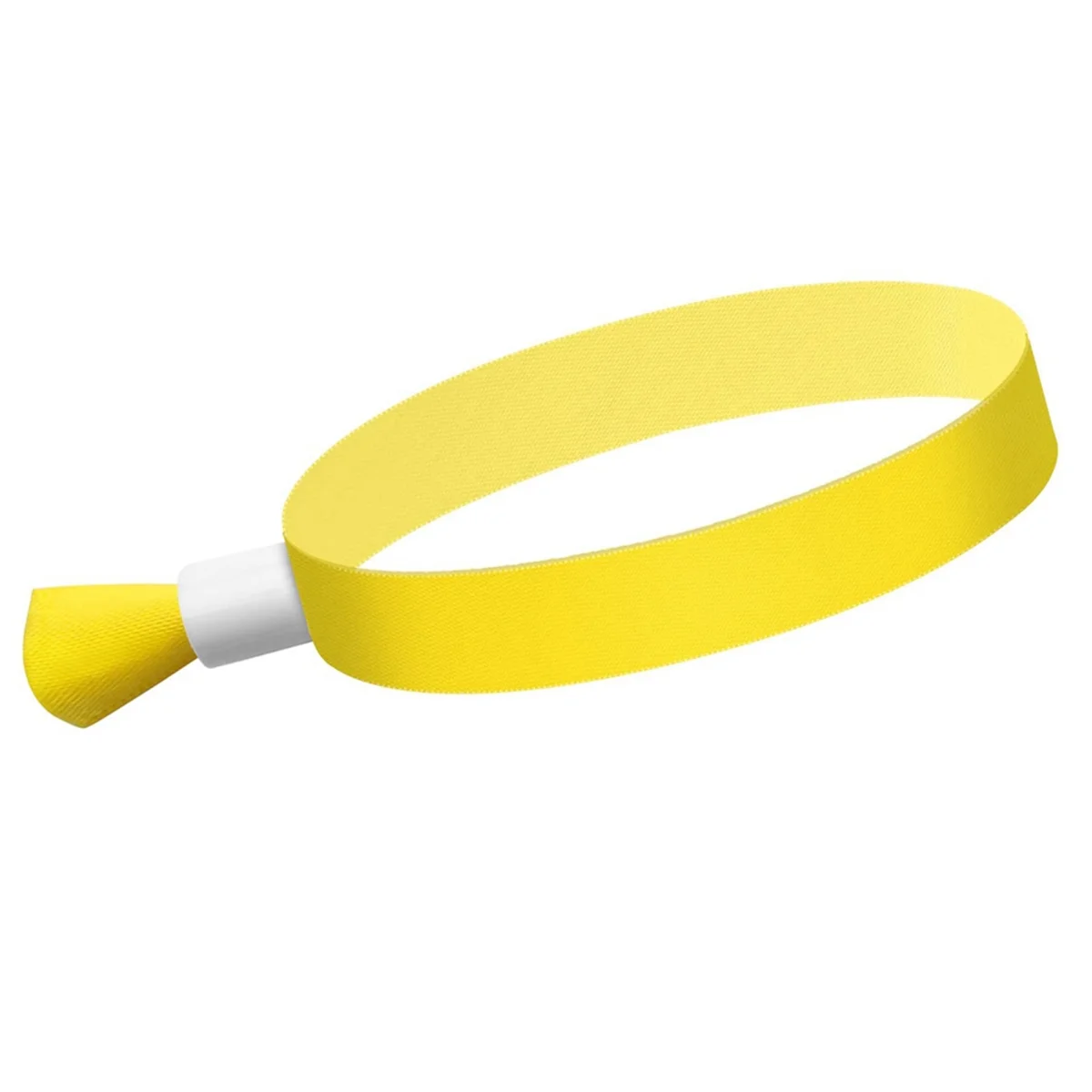 100 Pcs Cloth Event Wristbands, Colored Wrist Bands for Events, for Lightweight Concert Wrist Strap (Yellow)