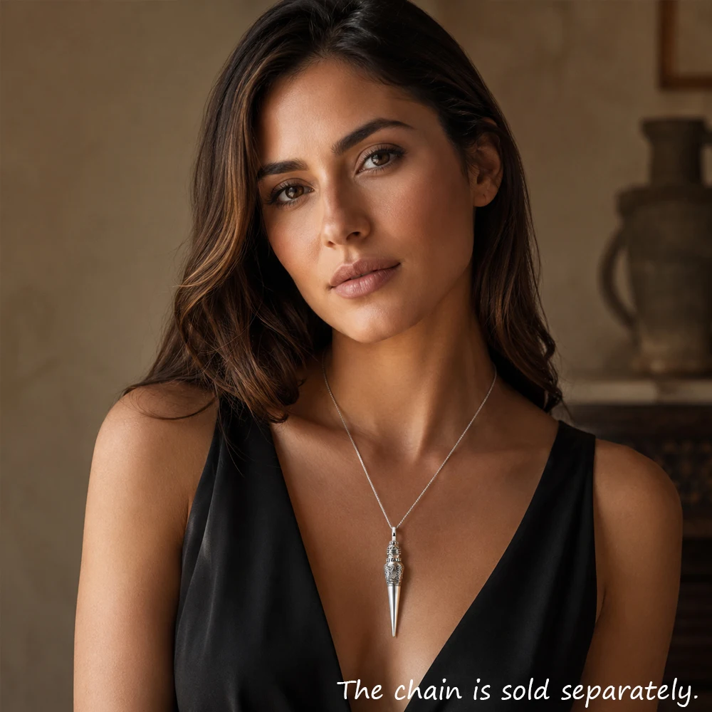 Pendant Mystical Cone Ornaments Winter Brand New Fine Jewelry Ethnic Pure 925 Sterling Silver Rebel Gift For Women Men