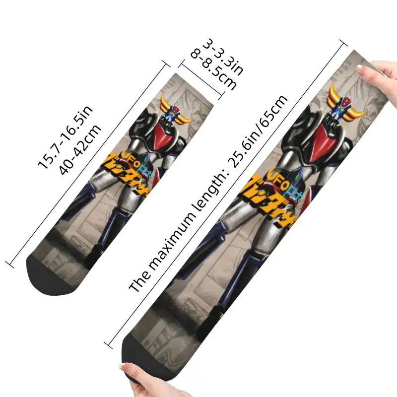 Mazinger Z Anime Men Women Crew Socks Unisex Novelty 3D Printing UFO Robot Goldorak Dress Socks