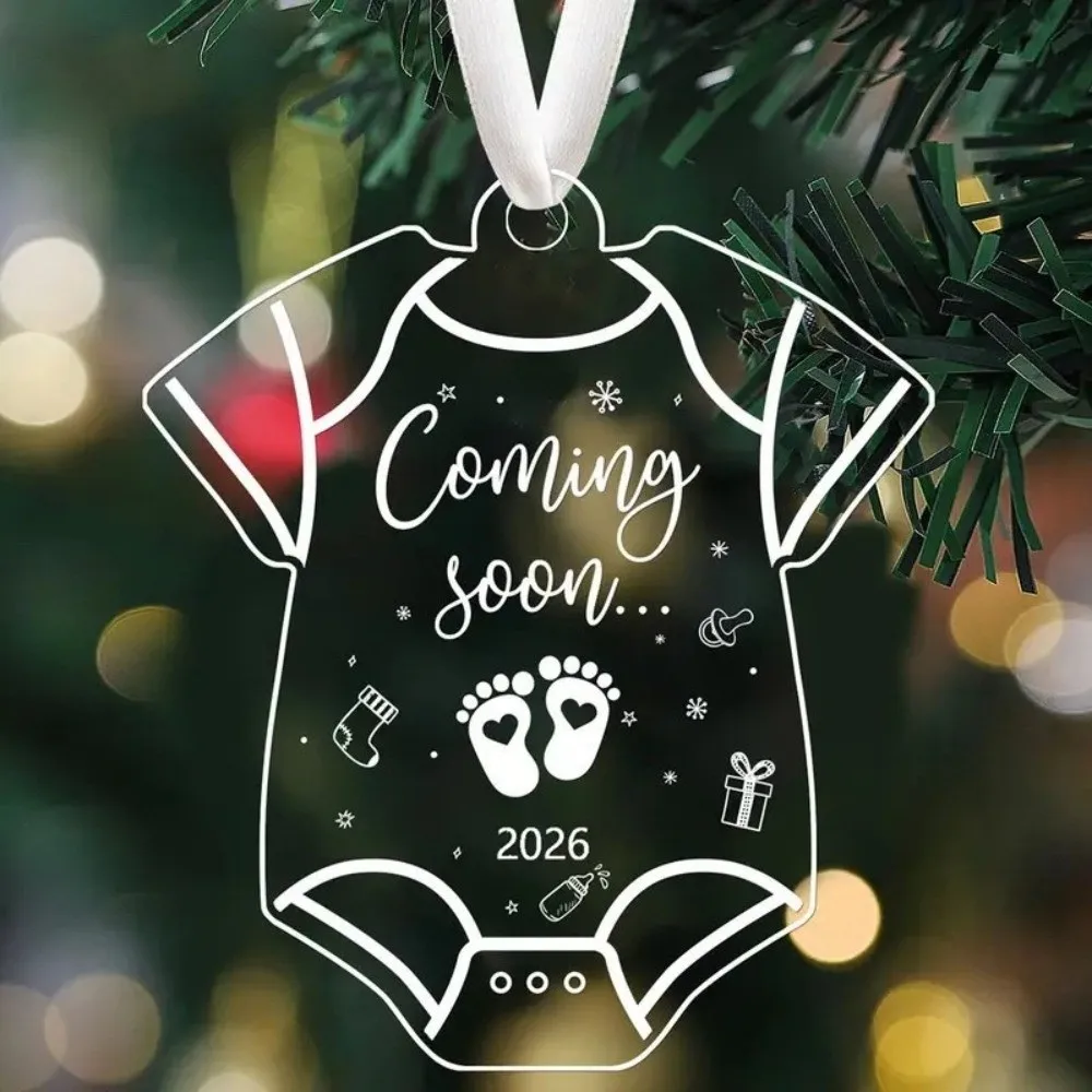 Special Occasion 2026 Christmas Gifts Acrylic Personalized Expecting Ornament Christmas Ornaments Pregnancy Announcement
