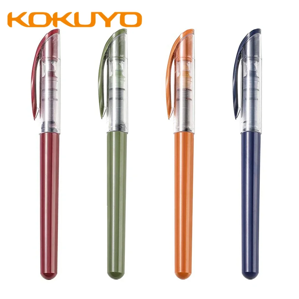 1pcs Japan Kokuyo Color Gel Pen Campus Retro Straight Liquid Ball Pen Large Capacity Quick Drying 0.5mm School Office Stationery