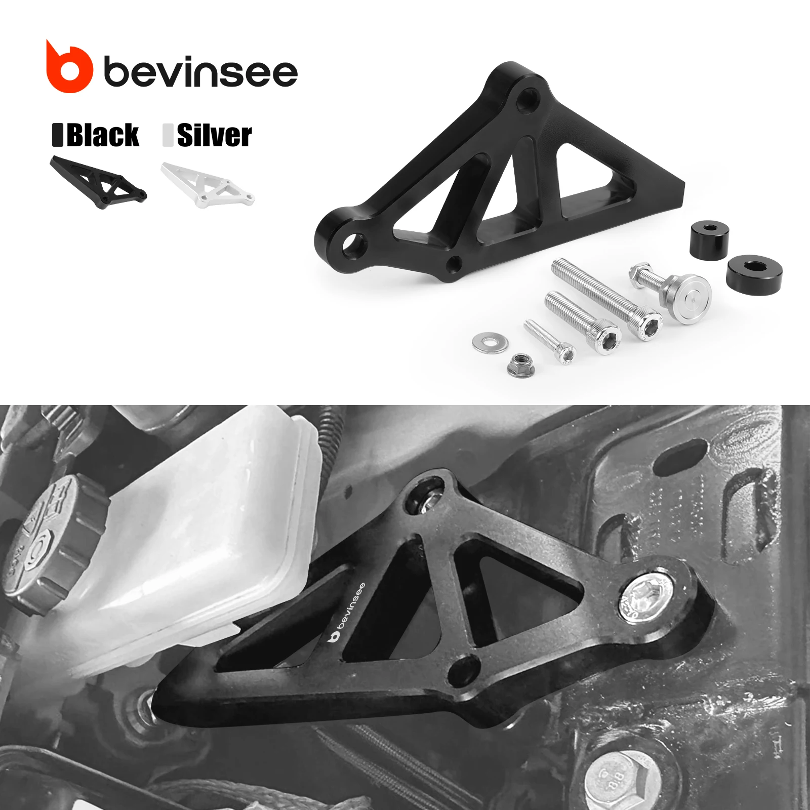 

BEVINSEE Brake Master Cylinder Brace For Tesla Model 3 RWD/AWD 2017-2023, fit for Left-Hand-Drive Vehicles