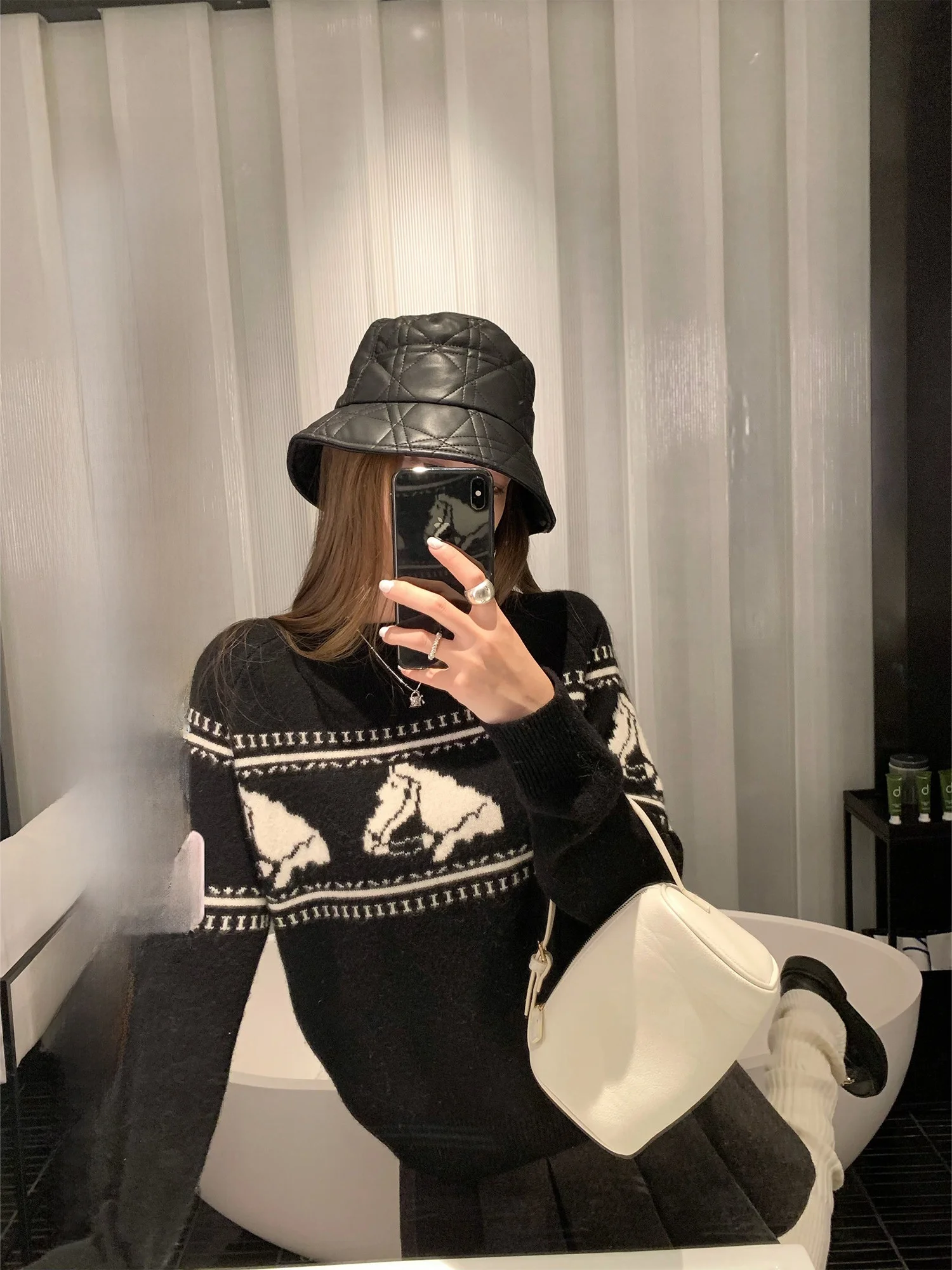 

Yuzuqi Madrid Tour Bla round Ne Woolen Sweater Women's Autumn Winter Knitted Long Sve Loose Fit Faion Commute Sle