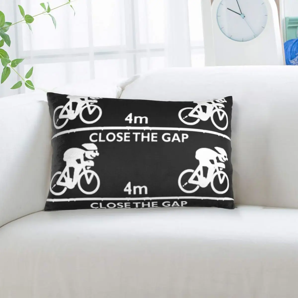 Zwift Close The Gap - Funda de almohada rectangular, funda de cojín decorativa para dormitorio, cama, hogar, cómoda almohada decorativa
