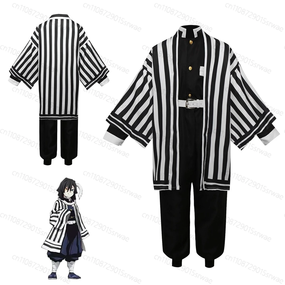

2025 Anime Demon Killer Cosplay CostumesIguro Obanai Cosplay Costume Uniform Wig Robe Suits For Adult Kids Costume Snake