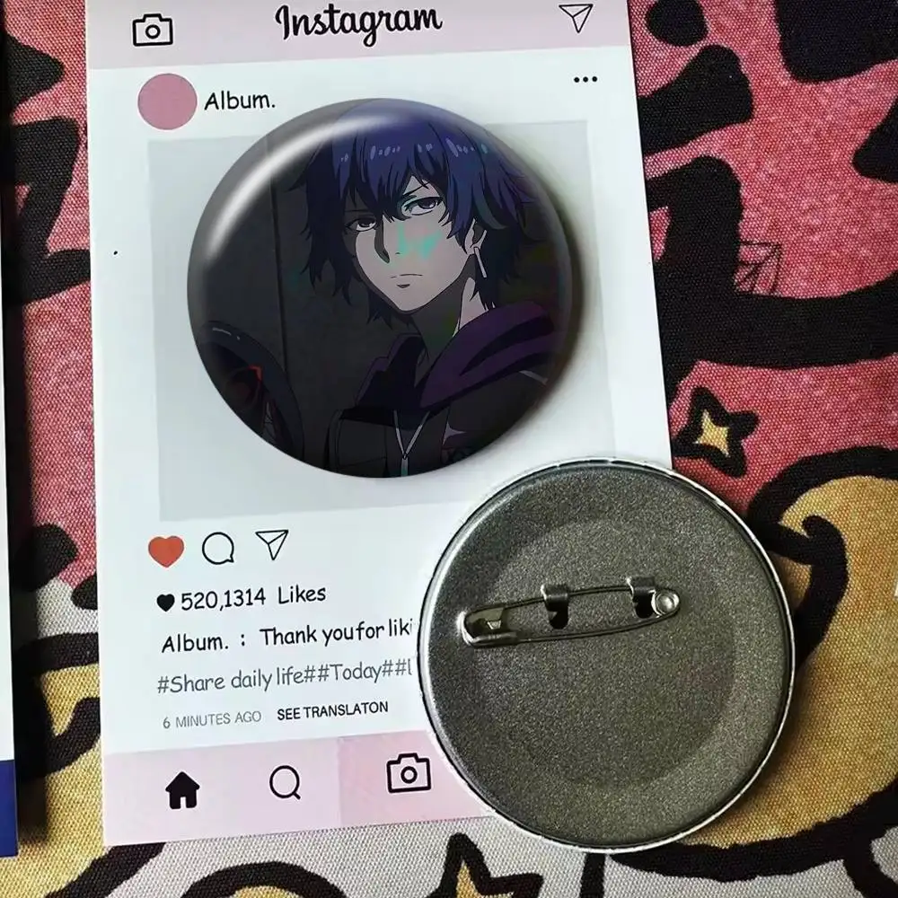 Tokyo Ghoul Kirishima Ayato Anime Laser Badge Creative Pins Brooch for Bag Clothes Hat Decor Gifts Fans Collect