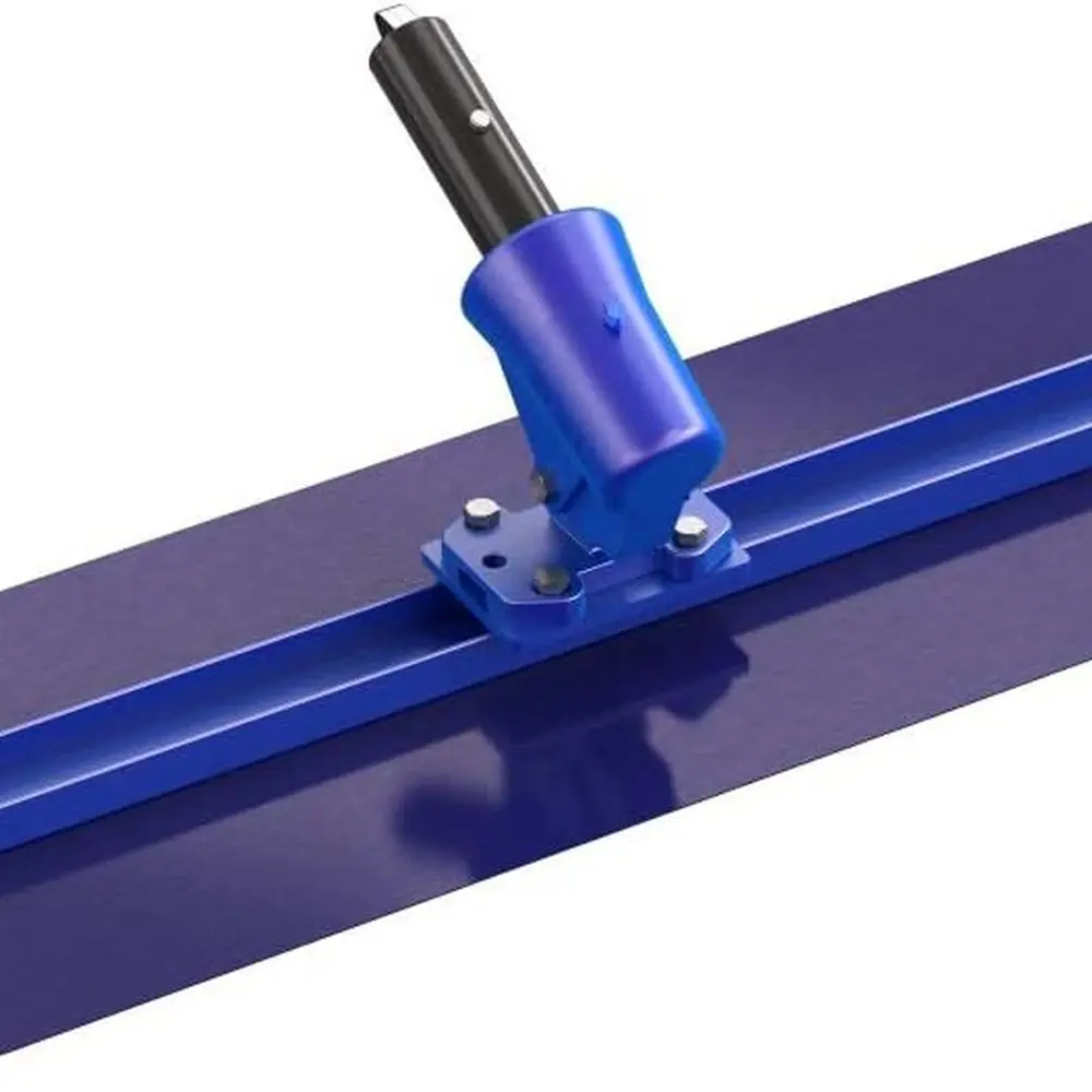 

42 x 12 Blue Steel Round End Bull Trowel with Worm Gear Bracket, 22-526 Model