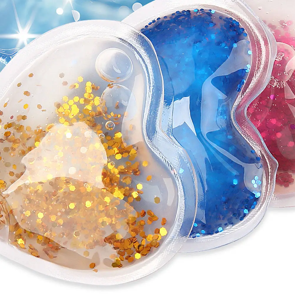 5Pcs Heart Shaped Reusable Gel Eye Pads Cooling Heating Eye Patches Soothing Puffy Eyes Dark Circles Ice Pad for Face