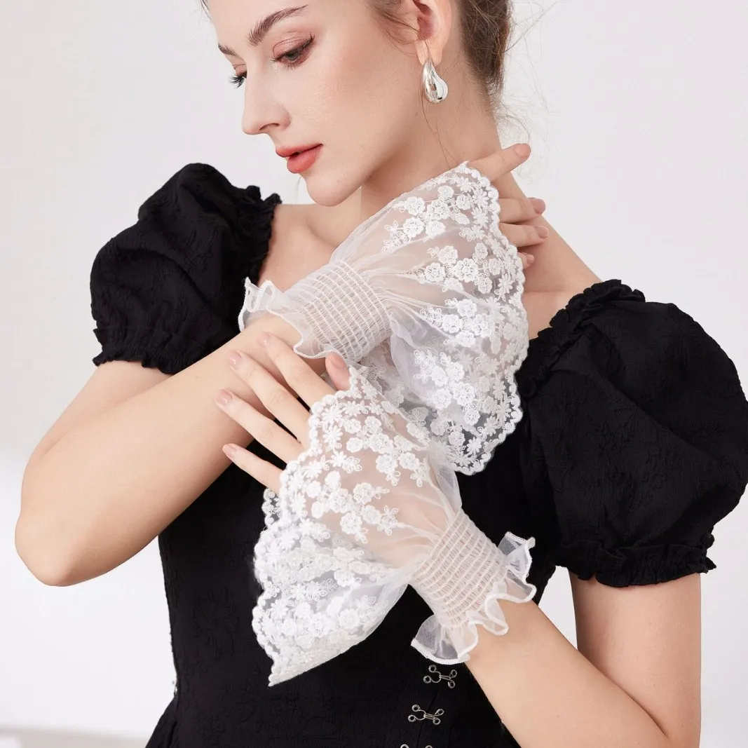 mangas-decorativas-com-renda-floral-delicada-para-vestidos-femininos-punhos-falsos-para-os-bracos