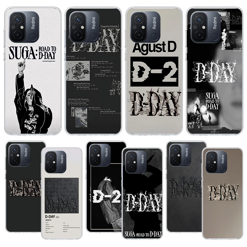 SUGA D-DAYs Phone Case for Xiaomi Redmi 12 12C 9 9A 9C 9T 10 10A 10C 8 8A 7 7A 6 6A 6 Pro S2 S70 K60 K20 K40 K30 Cover