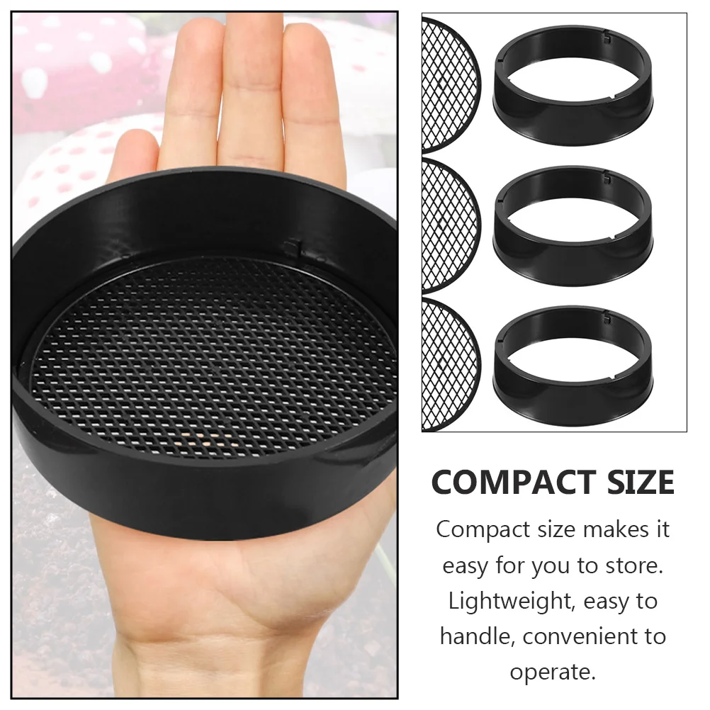 

2 Sets Soil Sieve Kit Plastic Garden Strainer Screen Sifter Riddle Compost Tool Sand Stone Balcony Mini Yard Lightweight