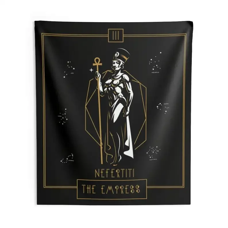 Tarot Wall Tapestry The Empress Ancient Egyptian Goddess Nefertiti