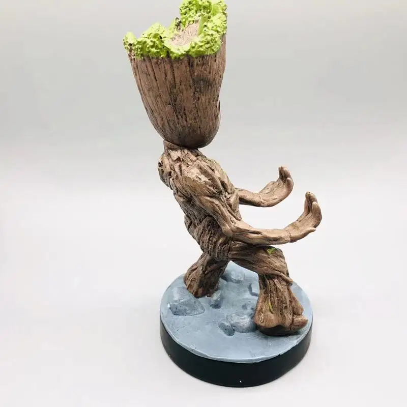 Guardians Of The Galaxy Groot Gamepad Holder Action Figure Toys Cute Small Tree Man Phone Bracket Model Ornament Decorate Gifts