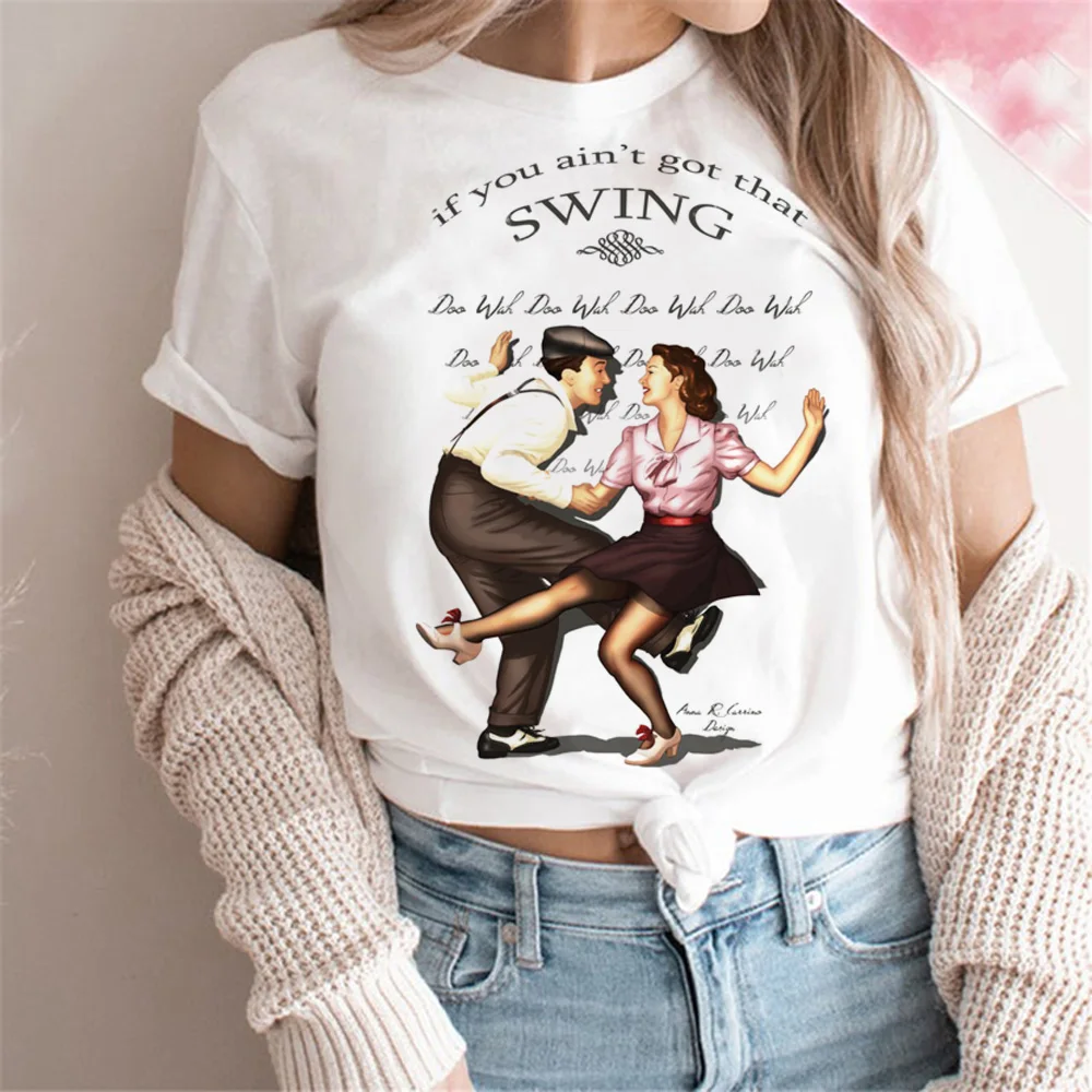 

Love to Dance t shirt women Japanese summer t-shirts female 2000s clothing