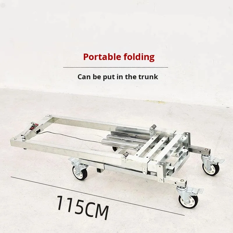 custom.Portable Lift Cart Mobile Home Use Stall Pulling Ultra-lightweight Folding Unloading Cart Four Wheels