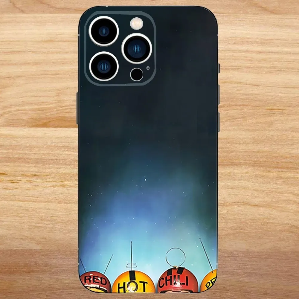 حافظة هاتف R-Red Hot C-Chili Peppers Band لهاتف iPhone 16,15,14,13,12,11,Mini,Pro,SE,MAX غطاء أبيض غير لامع مقاوم للصدمات