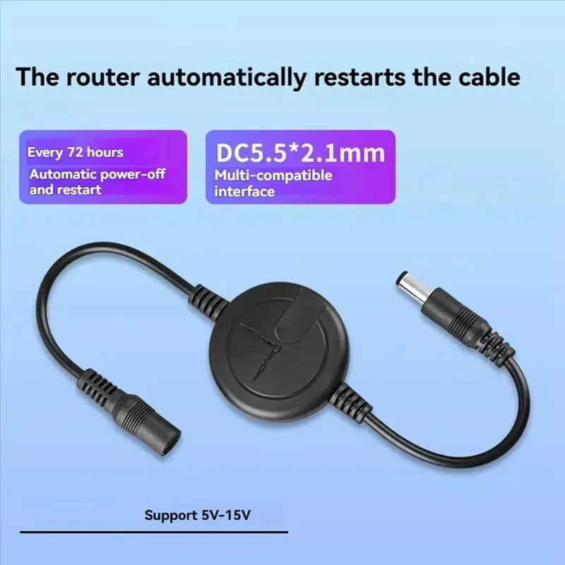 WiFi Router Auto Restart Reset Rebooter 72 Hours Timed Plug for Small Shop WiFi Bridge Modem Cat Plug and Play
