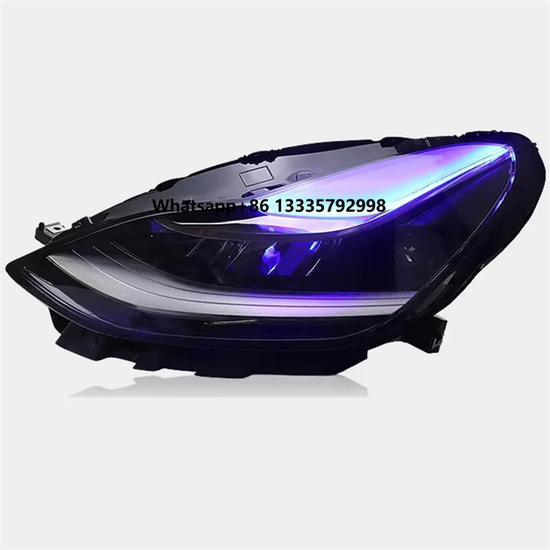 

LED Headlights for'Tesla Model 3 2017 Headlight Assembly LED Day Running Light LED Lens Headlight Turn Signal Car Accessories
