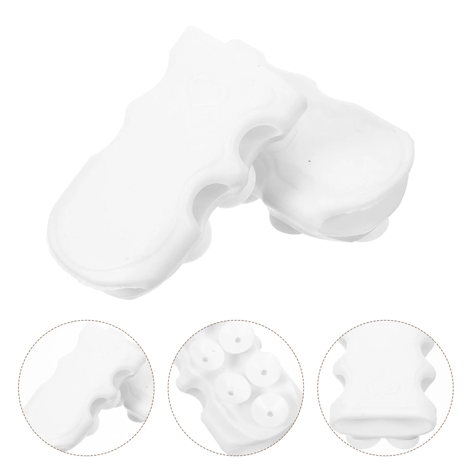 2 Pcs Silicone Shower Suction Cup Holder Head Bracket Plant Stand Indoor Vase Punch Free Handheld Office Teapot