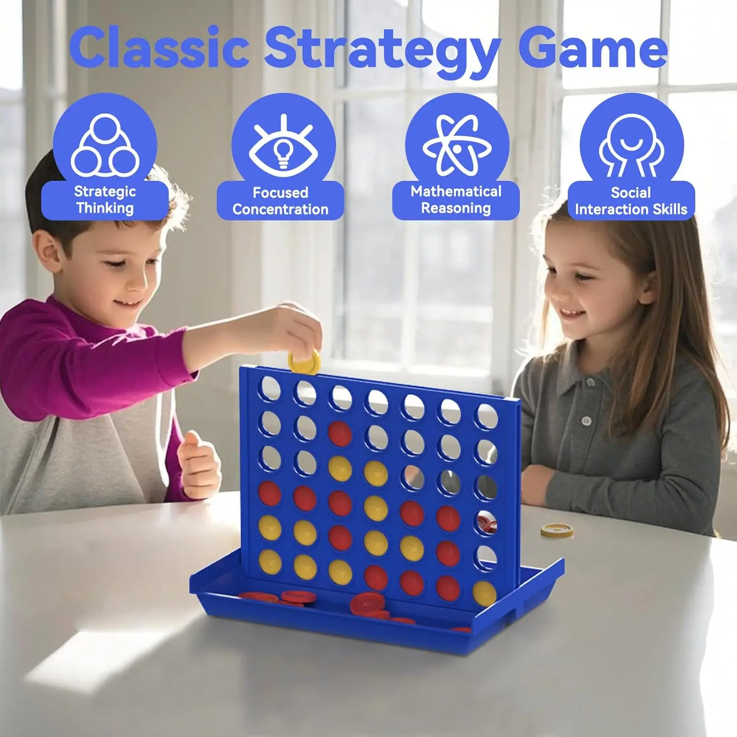 Four In A Row Bingo Chess Connect Classic Family Table Game Toys Fun Educational Toy for Kids Children Entertainment Board Games #4