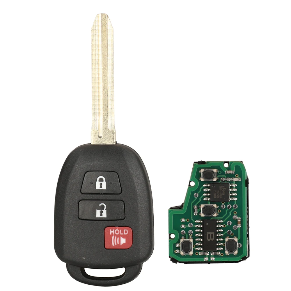Jingyuqin B51TE B71TH TOKAI RIKA 89070-52D70 Für Toyota Yaris 2012-2017 Fernbedienungs-Autoschlüssel 314,4 MHz H/G Chip TOY43 Schlüsselblatt