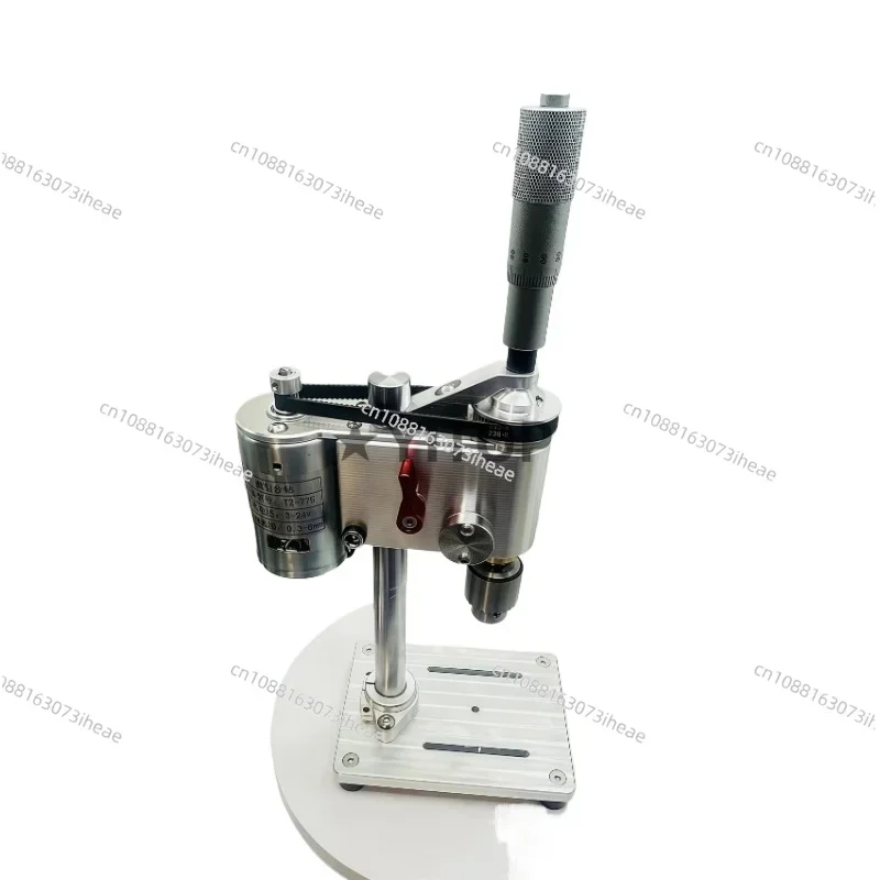 Mini Bench Drill Press - High Precision Woodworking Tool w/ 0.3-6.5mm Belt & 220V Motor