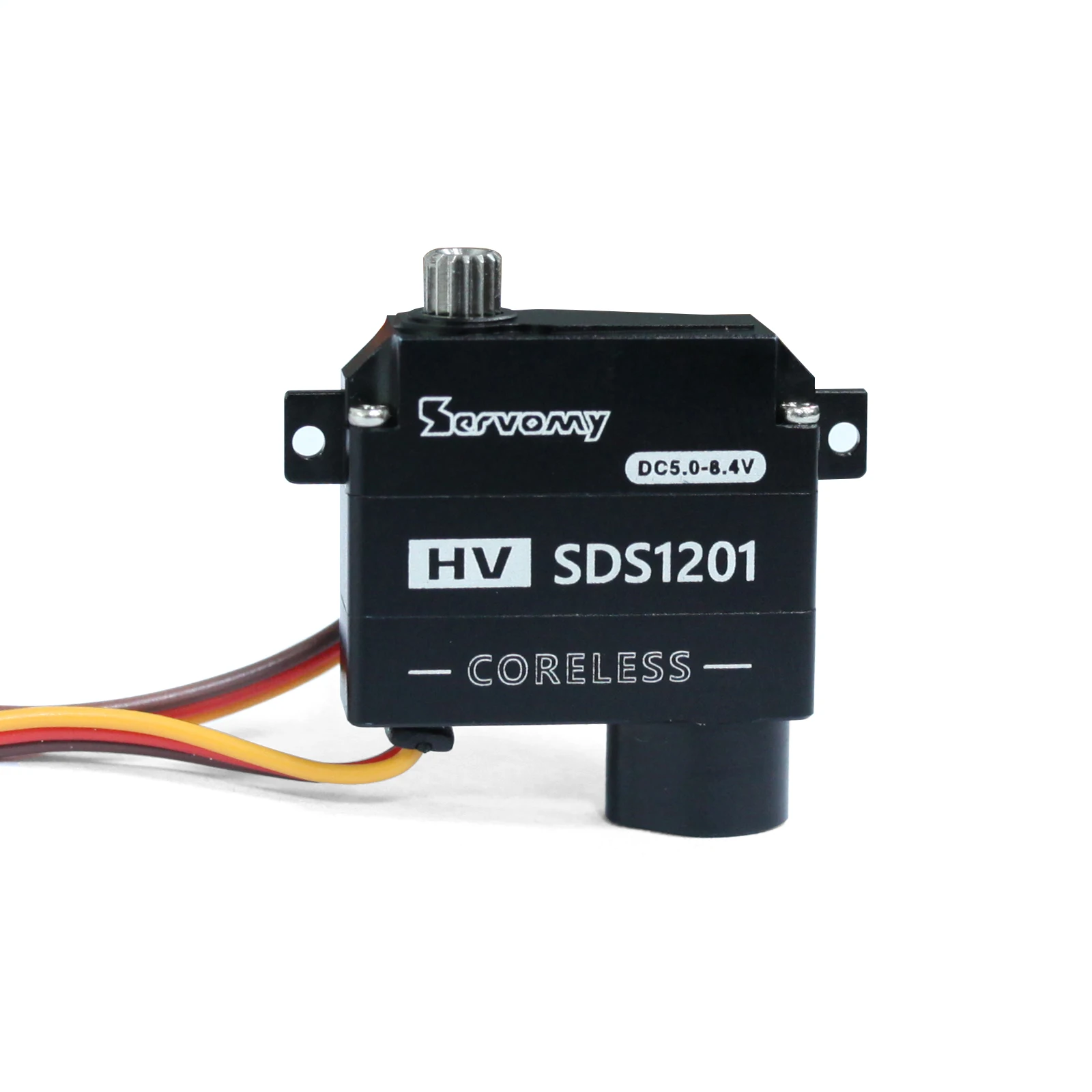 

Servomy SDS1201-12G Сверхлегкий высокоточный цифровой RC Wing Servo 5 кг 0,06S/60 ° , цельнометаллический рупор 15T без сердечника 3,5–8,4 В