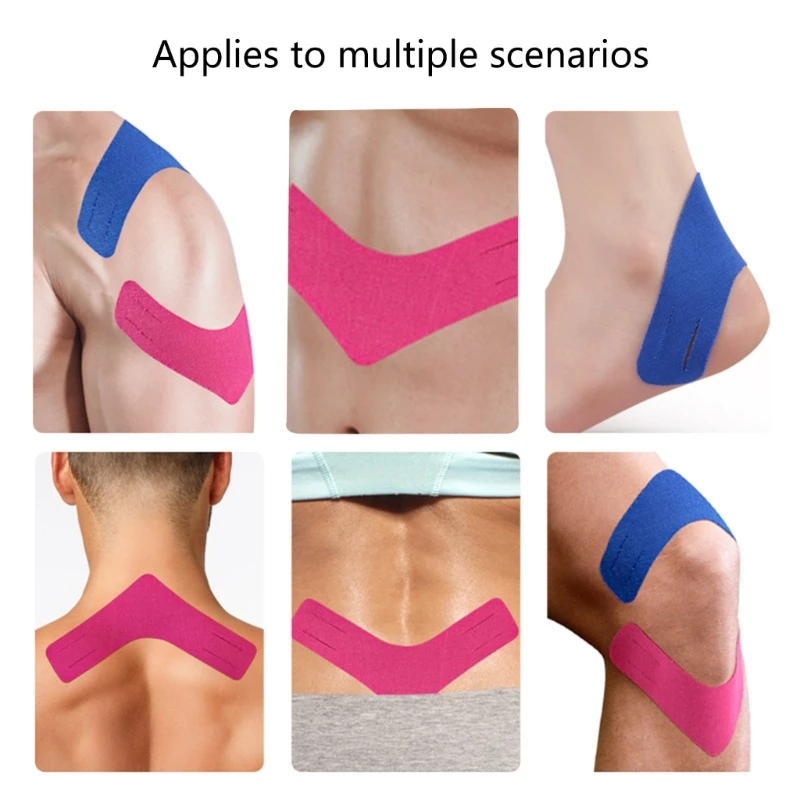 1Bag V Shaped Kinesiology Tape Elastic Athletic Tape Supports & Protects Muscles,Knees,Shoulders & Plantar Fasciitis for Sports