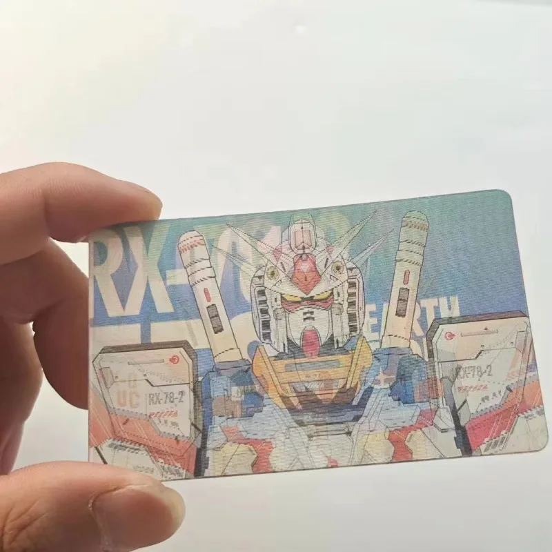 Bandai Warrior RX-78 Gundam Card Anime Action Figure Cartoon Grating Bookmark Bagpack Decoration Cute Toy Anime Merchandise Gift