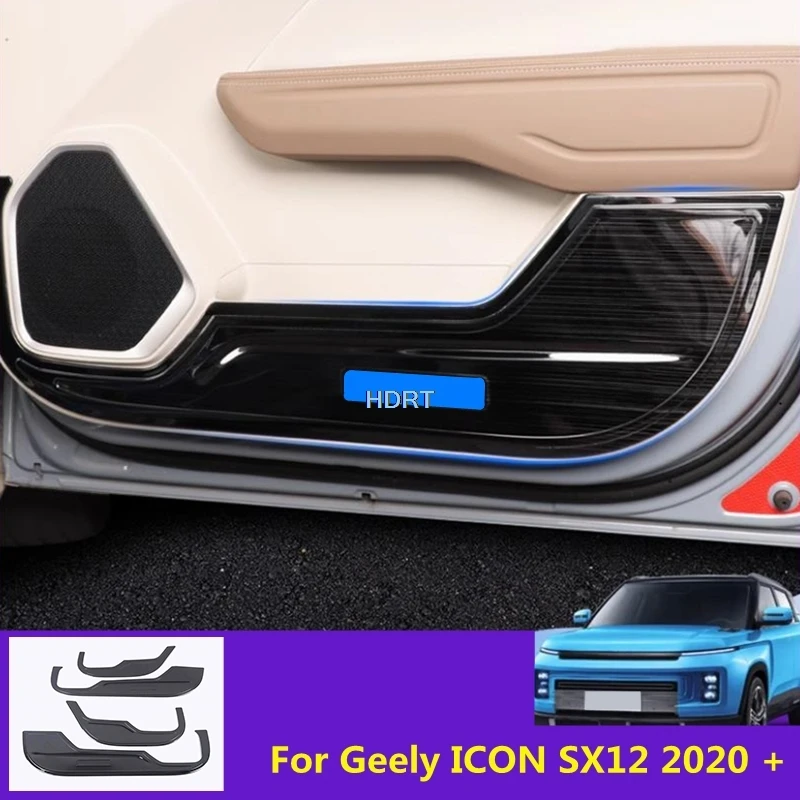 

For Geely ICON SX12 2020 + Accessories Car Styling Door Anti Pad Gate Kick Plate Scratch Panel Frame Decoration Sticker Cover