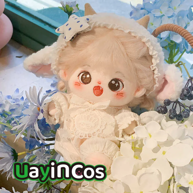 10cm 20cm vestiti per bambole pigiama di agnello bianco neve principessa dolce peluche ripiene accessori per bambole di peluche giocattolo Anime per regali per bambini