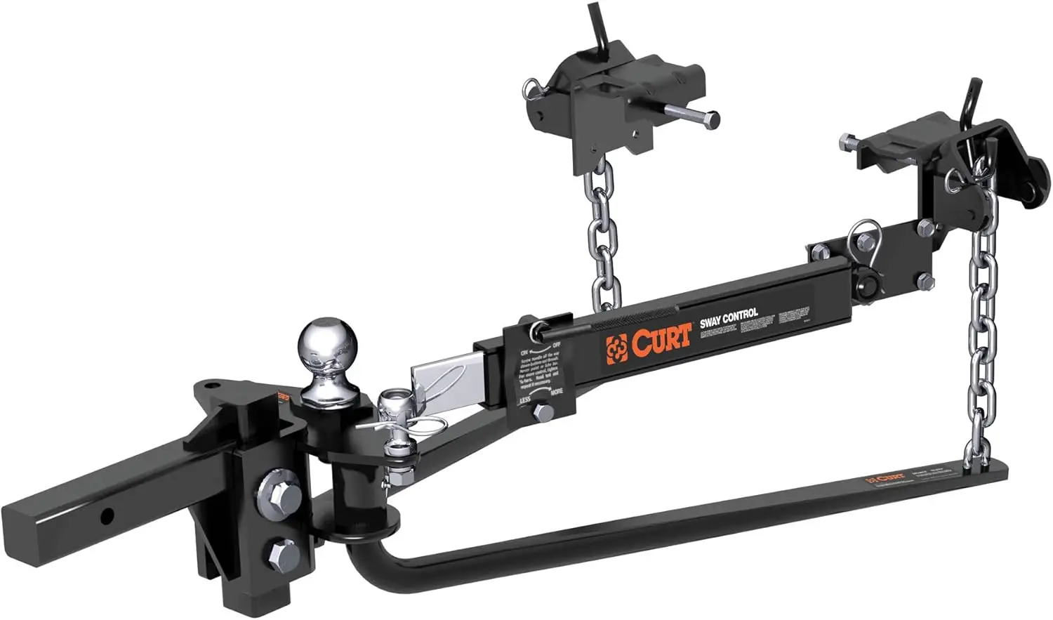 

17063 Round Bar Weight Distribution Hitch with Integrated Lubrication and Sway Control, Up to 14K, 2-In Shank, 2-5/16-Inch