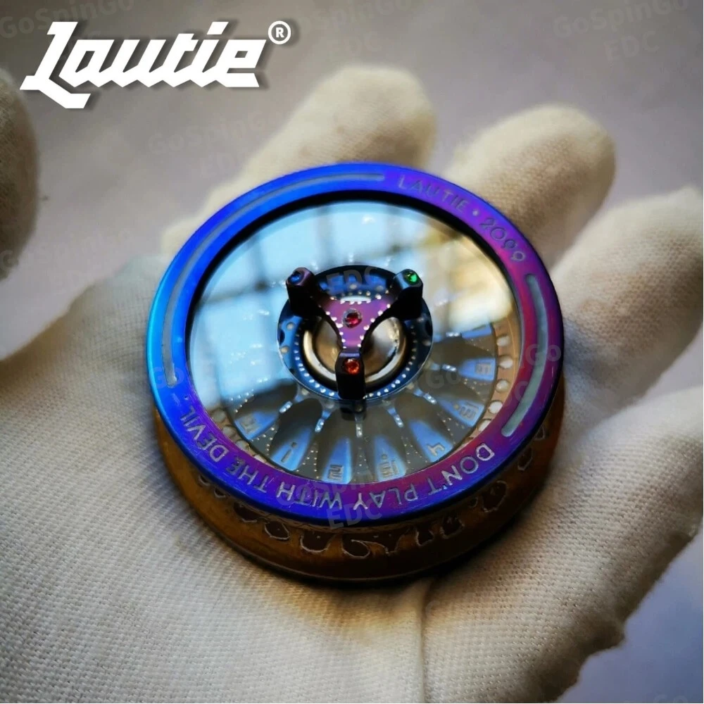 LAUTIE EDC Luminous Handmade Carving Carnival Fidget Spinner 2099 Series Titanium Fidget Toys For Adults Fidget Spinner