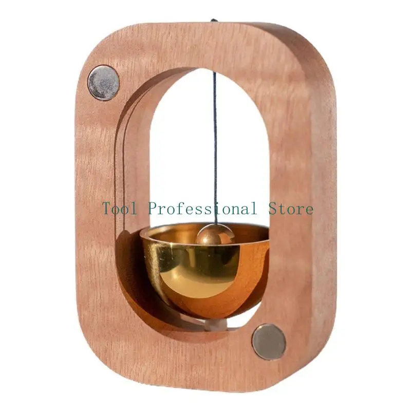 

57QF Suction Door Type Wind Solid Door Reminder Wooden Doorbell for Refrigerator a Quality Gift