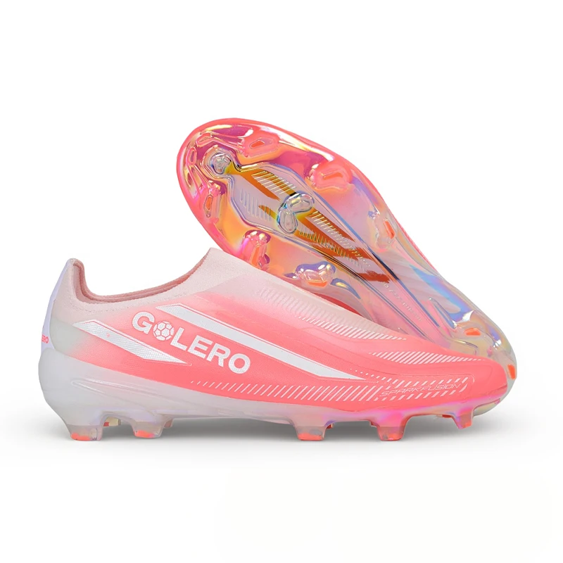 NO-LACE Premium Quality Original Mens Soccer Shoes Non-Slip Turf Soccer Cleats Boys TF/FG Training Football Boots Chuteira Campo