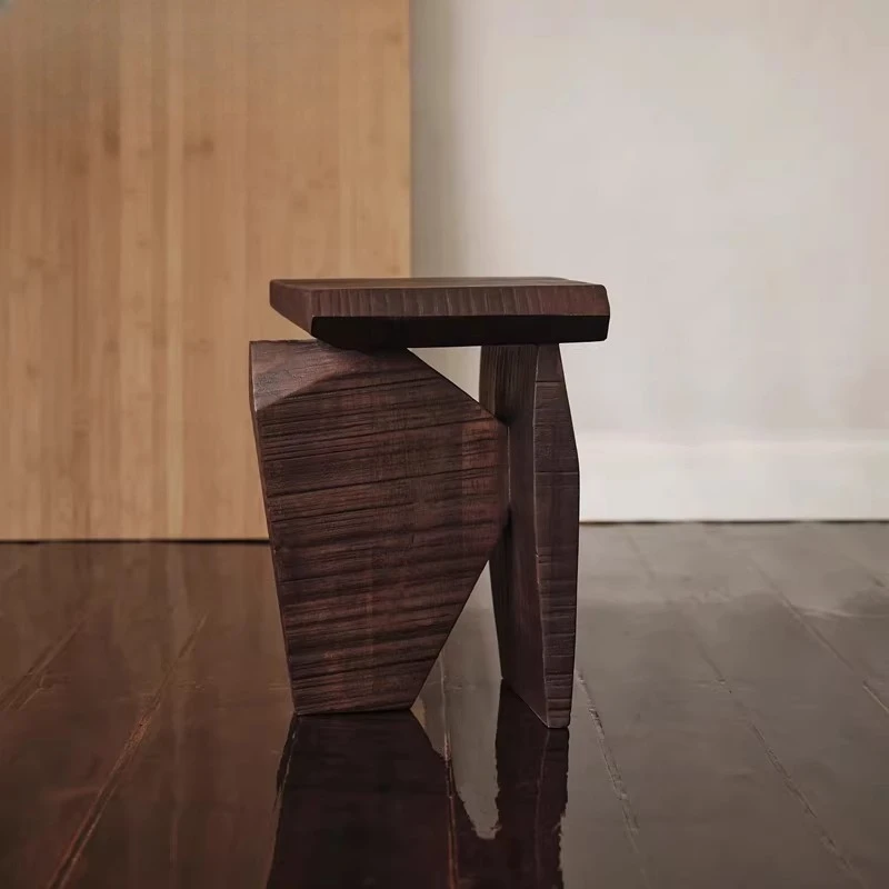 

Mango wood side table art ornament, small coffee table, side table living room entrance decoration