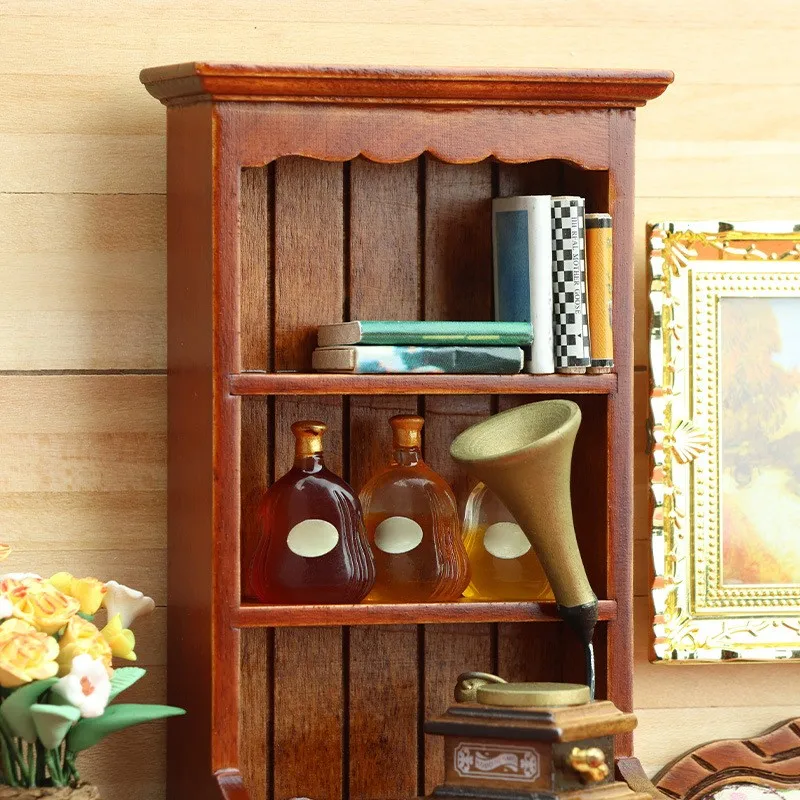 

MACH-Miniature Wooden Handicrafts 1:12 Scale Dollhouse Models, Bookshelf Furniture Kit Set