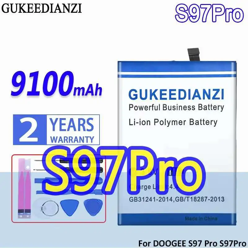 

9100Mah Reliable Power Supply Mobile Phone Battery For Doogee S97 Pro BAT21ZN1318500