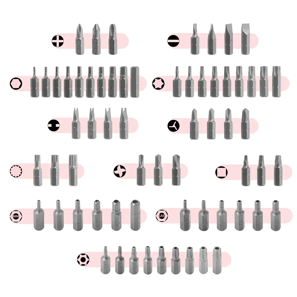 Podofo 208 قطعة مجموعة رأس دفعة السلامة متري مفك مجموعة عالية الجودة الكربون الصلب ماستر مفك بت مجموعة #3